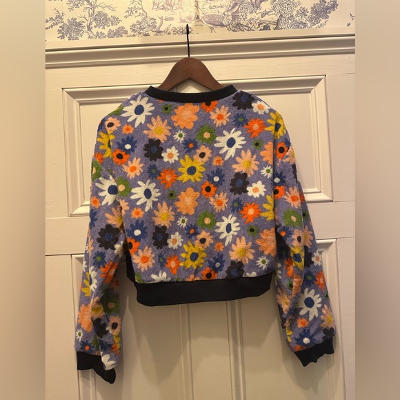 Celia B Terry cloth floral pullover- XS - Picture 2 of 5
